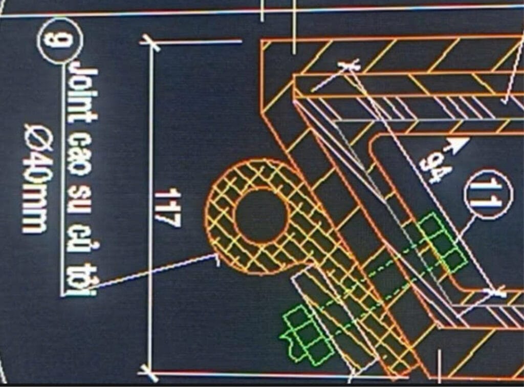 Gioăng cao su củ tỏi P40 3 Gioăng cao su củ tỏi