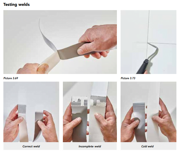 Màng TPO FIRESTONE ULTRAPLY TPO 1.14MM 26 kiểm tra mối hàn màng tpo