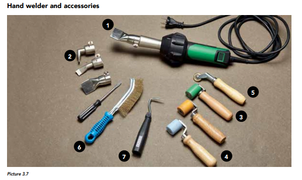 Màng TPO FIRESTONE ULTRAPLY TPO 1.14MM 5 máy hàn màng loại cầm tay